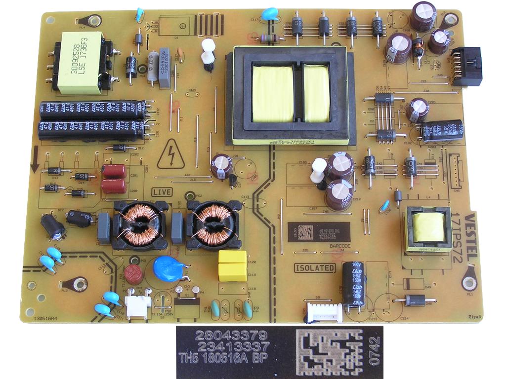LCD modul zdroj 23413337 / SMPS board unit 17IPS72 / 23413337