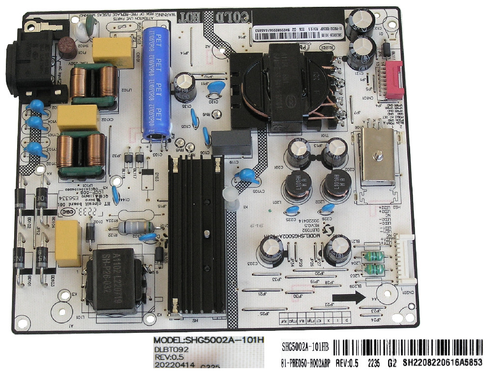 LCD modul zdroj 81-PBE050-H002ABP / SHG5002A-101H / CQC14134104969 inverter board Panasonic TZZ00003301A 