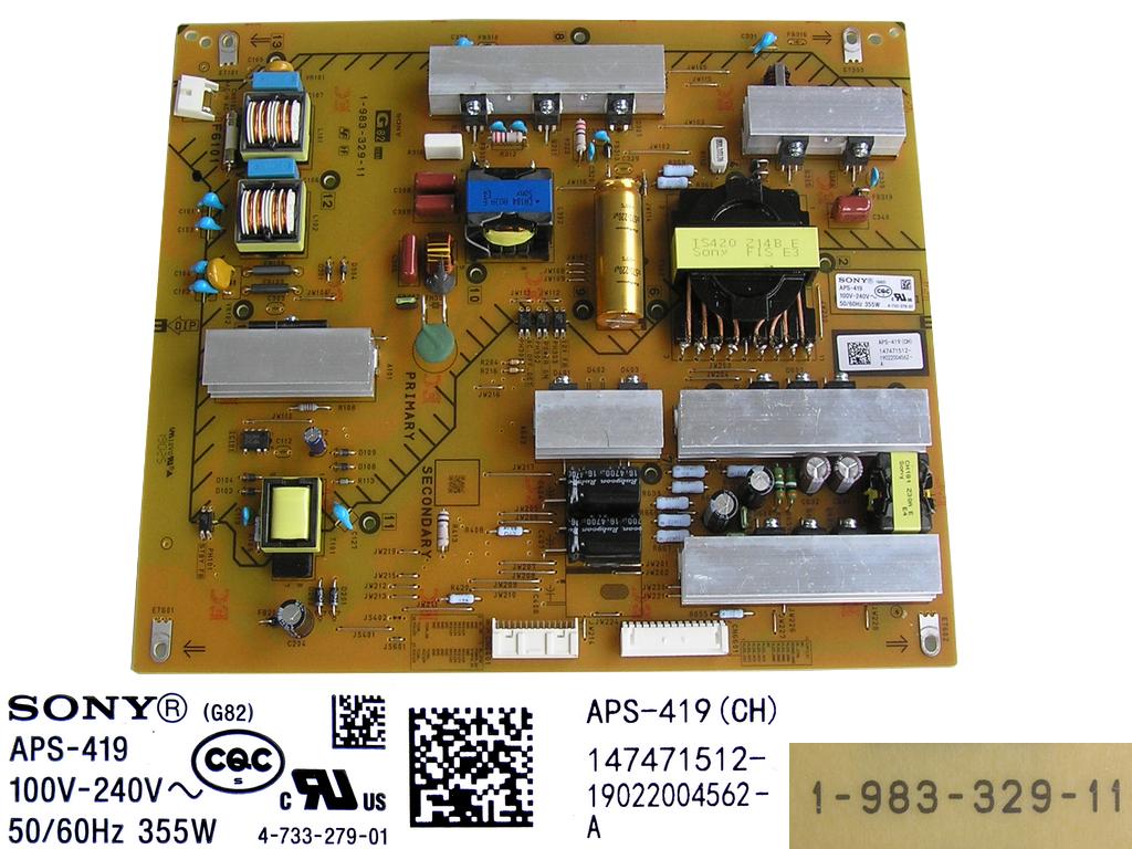 LCD modul zdroj APS-419 / 1-983-329-11 / POWER SUPPLY BOARD 147471512 / 19022004562-A