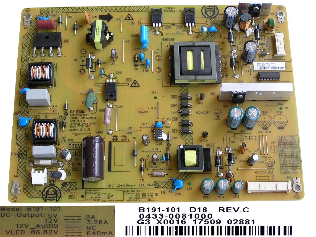 LCD modul zdroj B191-101D16 / Power Supply Toshiba B191-101 / B191101 / 75033820