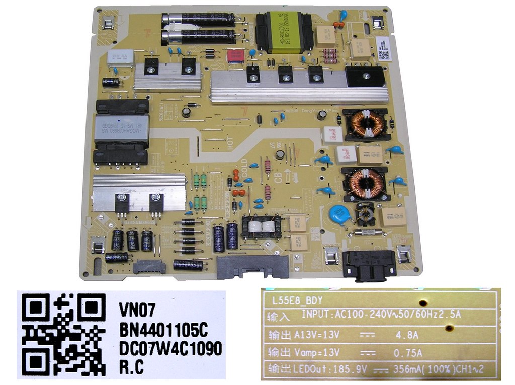 LCD modul zdroj BN44-01105C / SMPS board L55E8_BDY / BN4401105A
