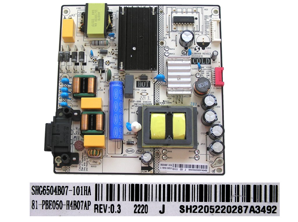LCD modul zdroj CCP-508 / SMPS BOARD DLBB568 REV:0.3 / SHG6504B07-101HA