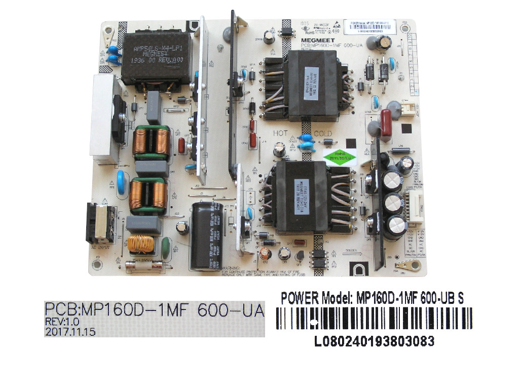 LCD modul zdroj Changhong CHiQ U50H7N /  POWER UNIT MP160D-1MF 600-UB S 