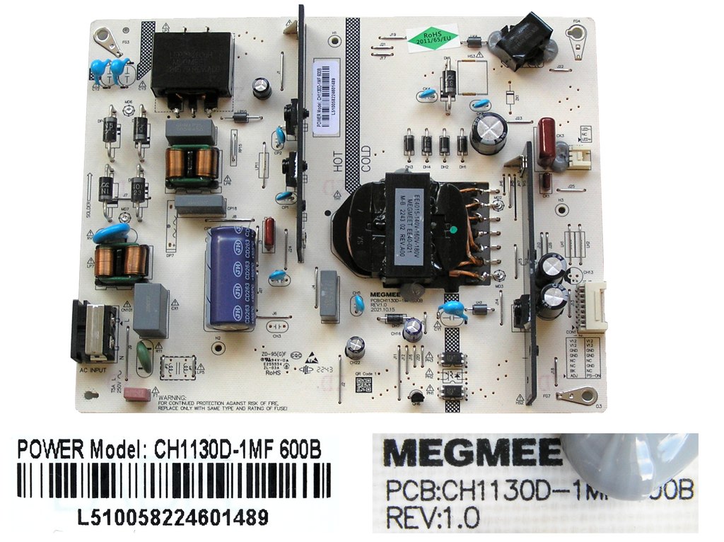 LCD modul zdroj Changhong Chiq U55G7LX /  L510058224601489 / CH1130D-1MF 600B