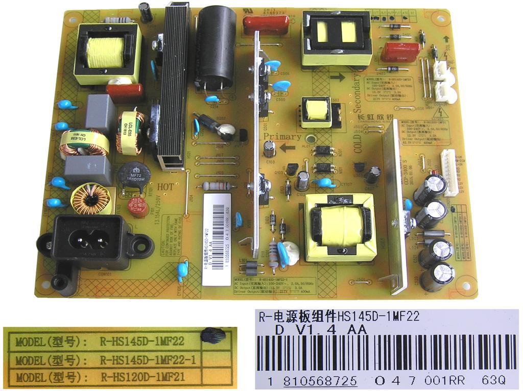 LCD modul zdroj Changhong LED50D3000ISX / POWER UNIT 810568725 / R-HS145D-1MF22