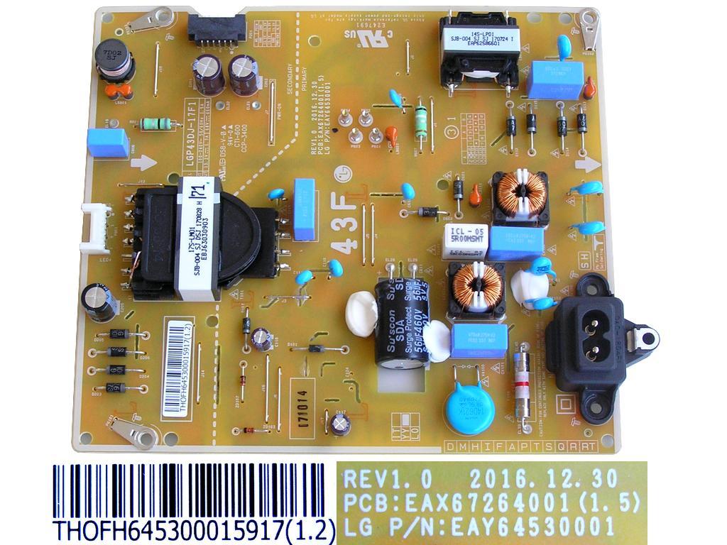 LCD modul zdroj EAY64530001 / EAX67264001 / LGP43DJ-17F1
