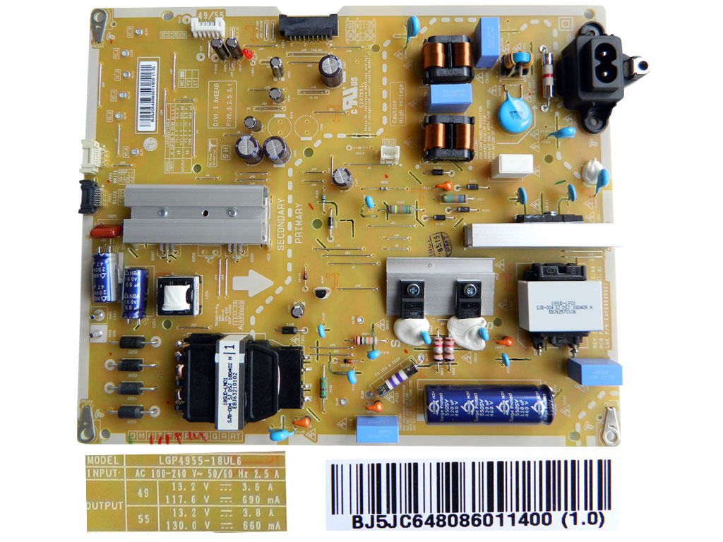 LCD modul zdroj EAY64808601 / Power supply assembly LGP4955-18UL6 / EAY64808601