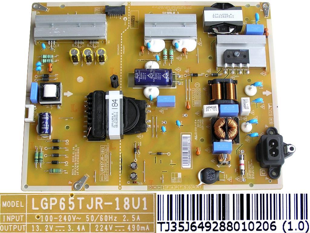 LCD modul zdroj EAY64928801 / Power supply assembly LGP65TJR-18U1 / EAY64928801