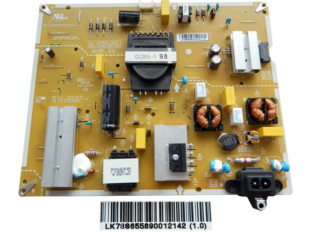LCD modul zdroj EAY65589001 / Power supply assembly LGP60T-19U1 / EAY65589001
