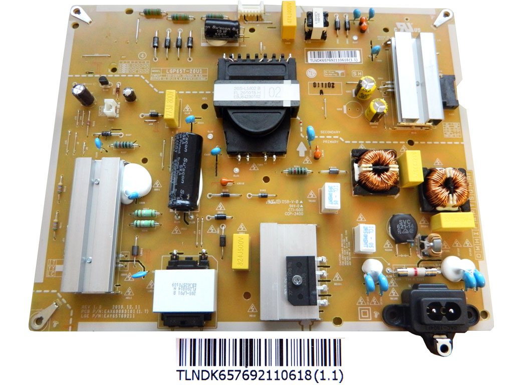 LCD modul zdroj EAY65769211 / Power supply assembly LGP65T-20U1 / EAY65769211