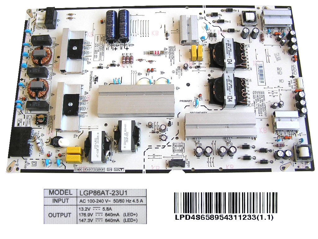 LCD modul zdroj EAY65895431 / Power supply assembly LGP86AT-23U1 / EAY65895431
