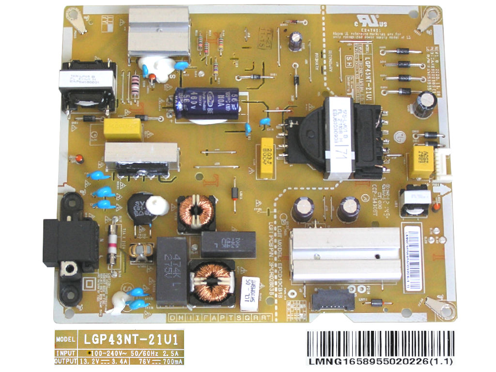 LCD modul zdroj EAY65895502 / Power supply assembly LGP43NT-21U1 / EAY65895502 