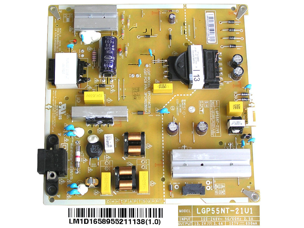 LCD modul zdroj EAY65895521 / Power supply assembly LGP55NT-21U1 / EAY65895521