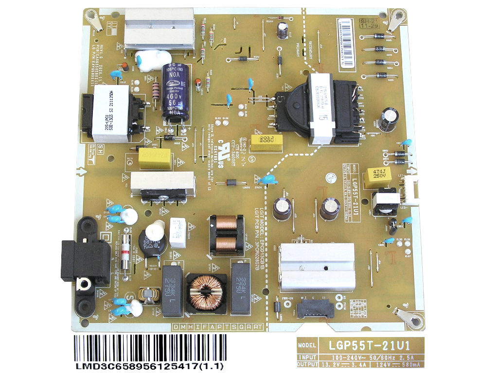 LCD modul zdroj EAY65895612 / Power supply assembly LGP55T-21U1 / EAY65895612