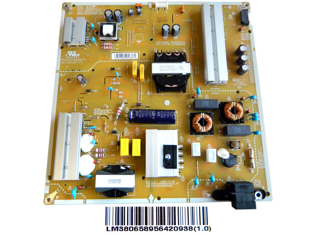 LCD modul zdroj EAY65895642 / Power supply board LGP70T-21U1 / EAY65895642