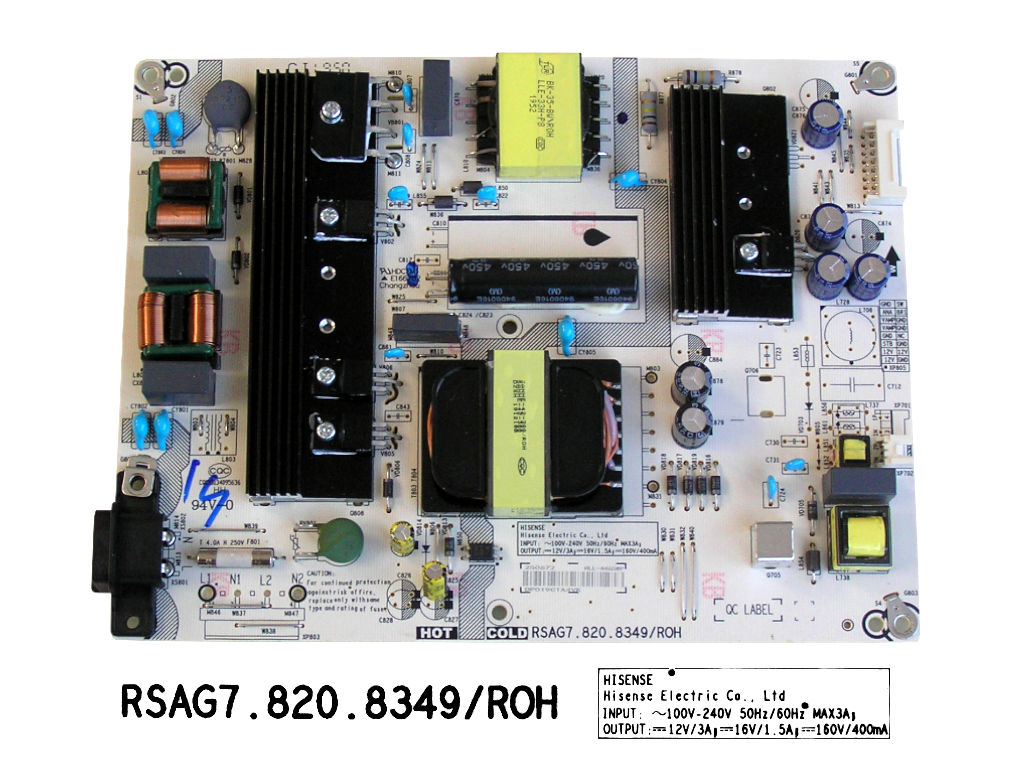 LCD modul zdroj Hisense H43B7500 / SMPS power unit RSAG7.820.8349/ROH / T245839 / HLL-4465WP