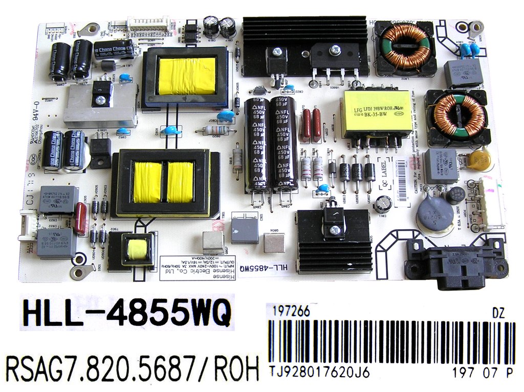 LCD modul zdroj Hisense H49MEC3050/ SMPS power unit RSAG7.820.5687/ROH /T195454 / HLL-4855WQ