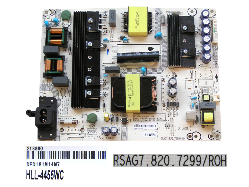 LCD modul zdroj Hisense H49NEC5605/  SMPS power unit  RSAG7.820.7299/ROH / 213880 / HT210431 / DPD181M14M7