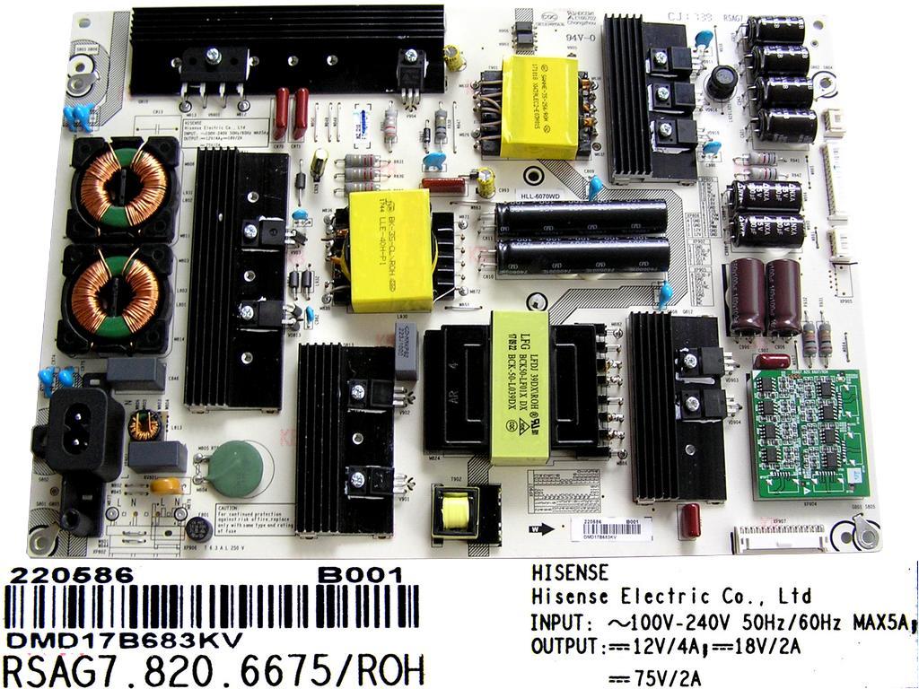 LCD modul zdroj Hisense H65N6800 / SMPS power unit RSAG7.820.6675/ROH / T196442