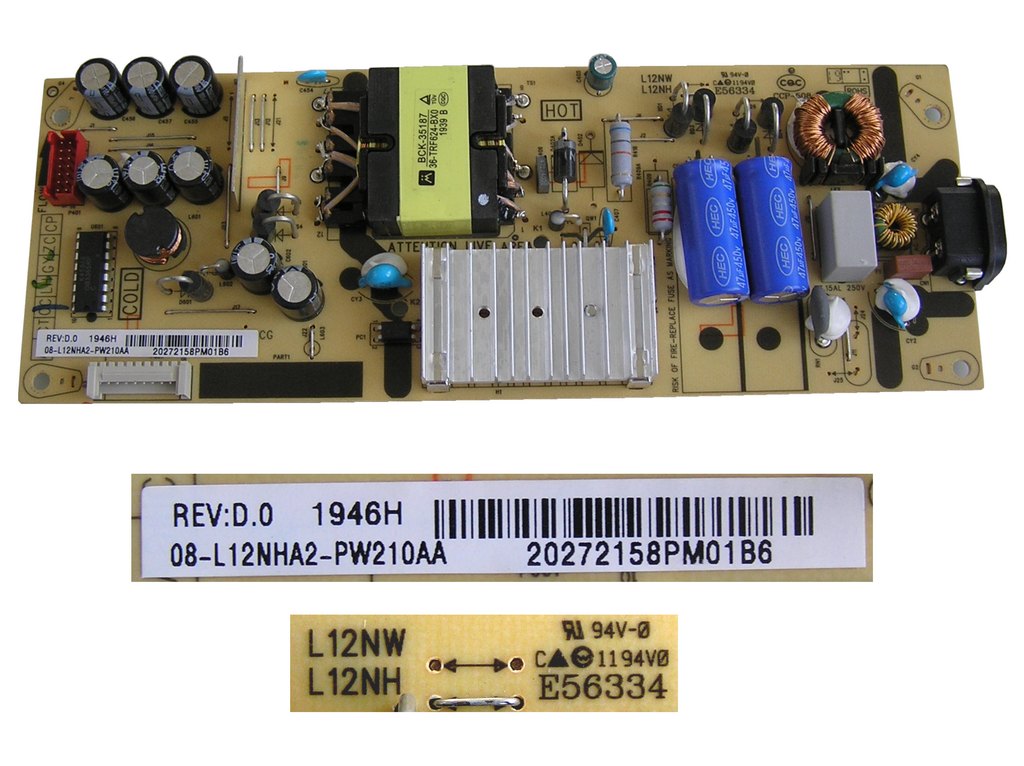 LCD modul zdroj L12NHA2  / SMPS Power board 08-L12NHA2-PW210AA