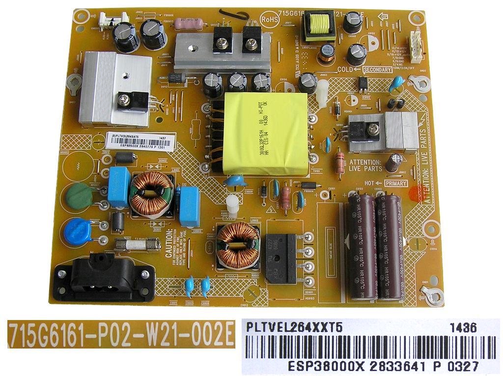 LCD modul zdroj PLTVEL264XXT5 / SMPS BOARD 715G6161-P02-W21-002E / Philips 996590022025