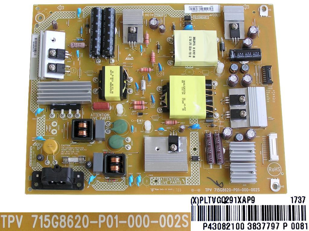 LCD modul zdroj PLTVGQ291XAP9 / Power supply board 715G8620-P01-000-002S / Philips 996597301185
