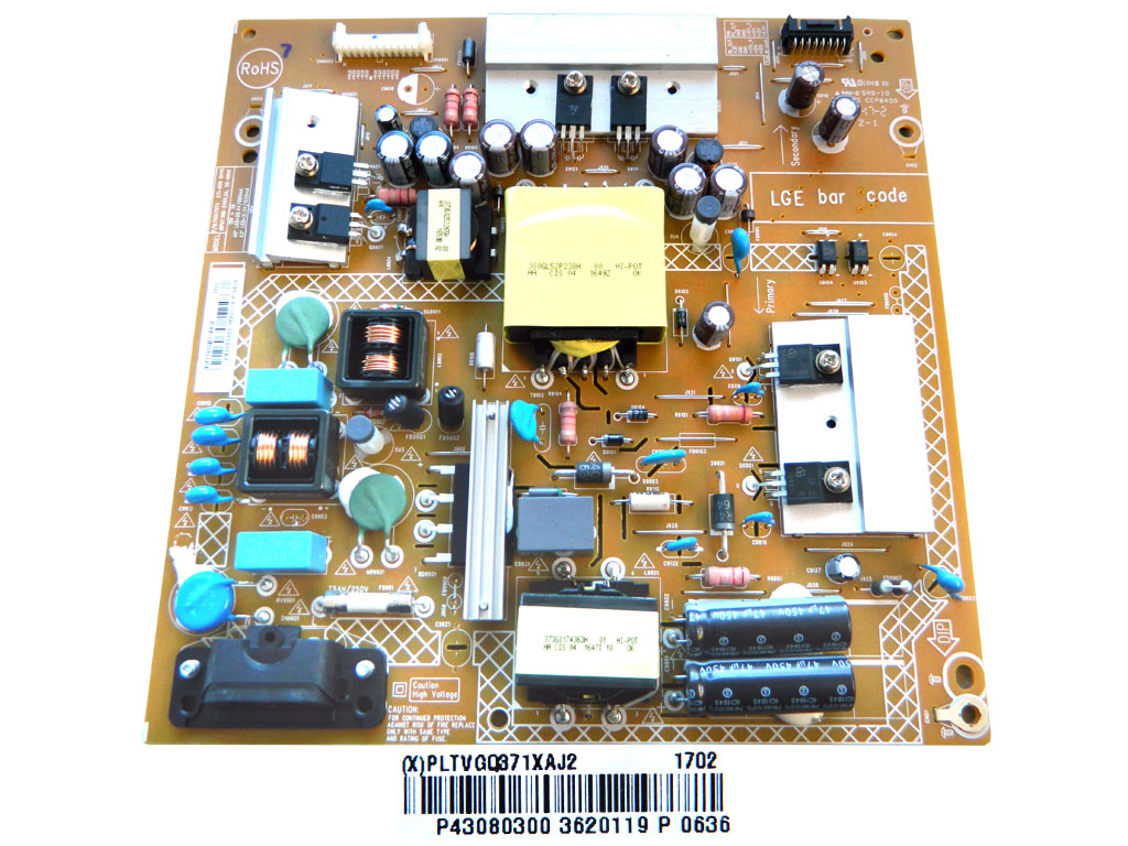 LCD modul zdroj PLTVGQ371XAJ2 / Power supply board 715G7574-P01-W07-0H2H / PLTVGQ371XAJ2