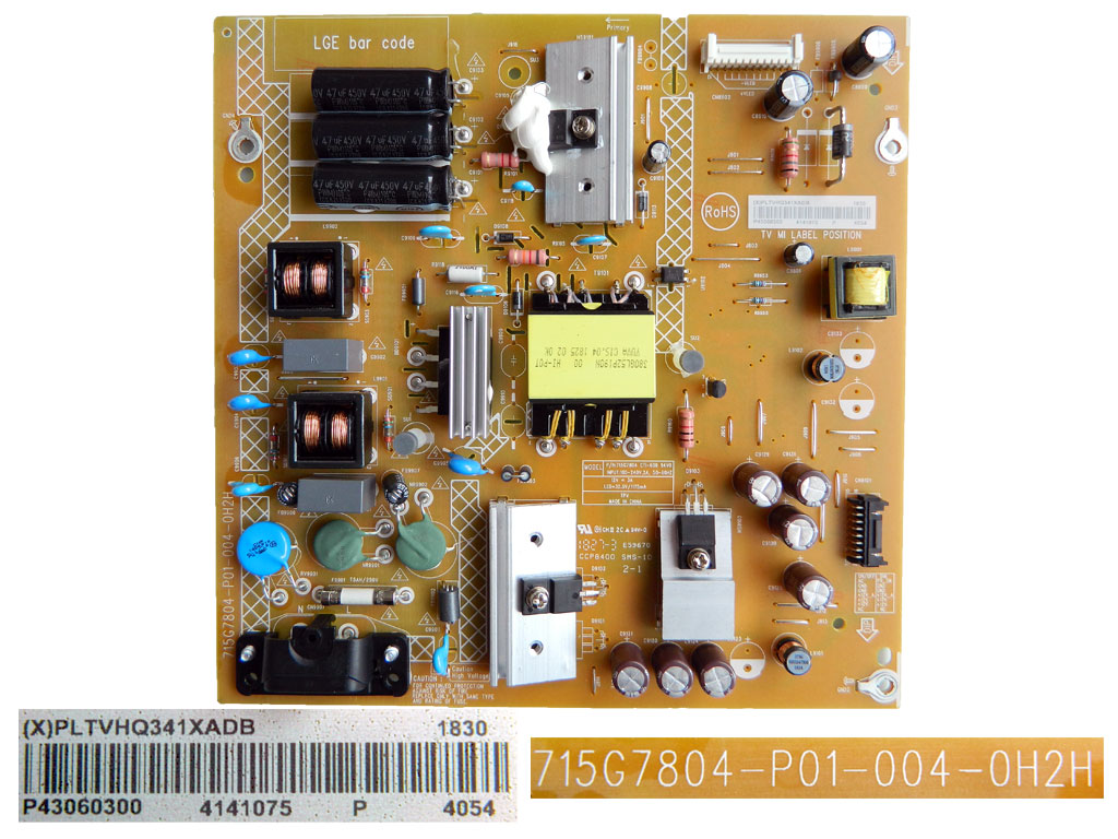 LCD modul zdroj PLTVHQ341XADB / Power supply board 715G7804-P01-004-0H2H