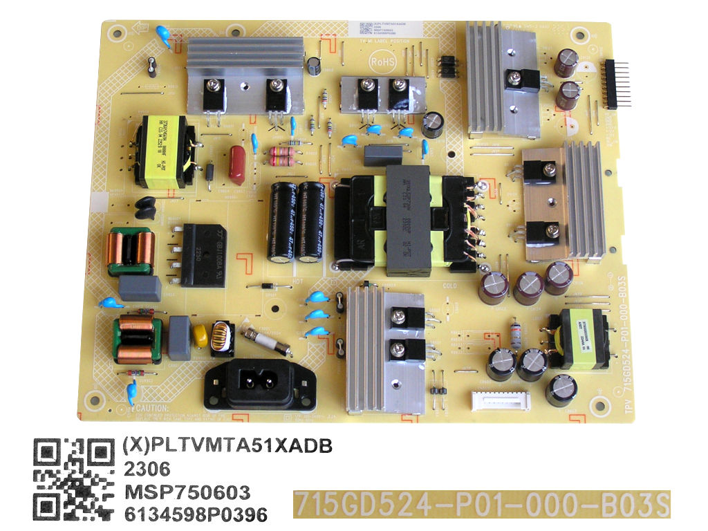 LCD modul zdroj PLTVMTA51XADB / SMPS power supply board 715GD524-P01-000-B03S / Philips 996592301041
