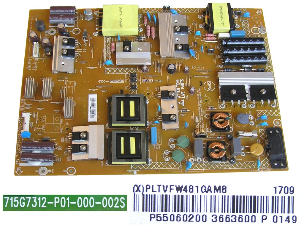LCD modul zdroj Philips PLTVFW481GAM8 / SMPS power supply board 715G7312-P01-000-002S