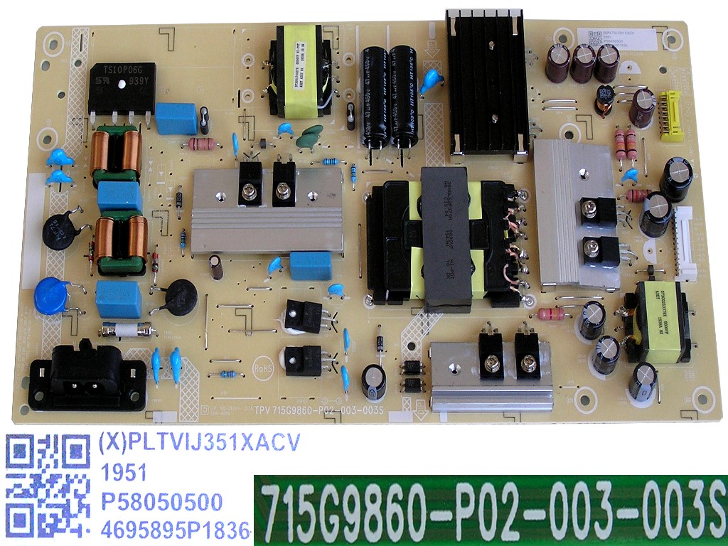 LCD modul zdroj Philips PLTVIJ351XACV / SMPS power supply board 715G9860-P02-003-003S