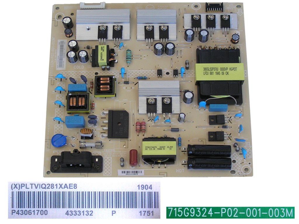 LCD modul zdroj Philips PLTVIQ281XAE8 / SMPS power supply board 715G9324-P02-001-003M