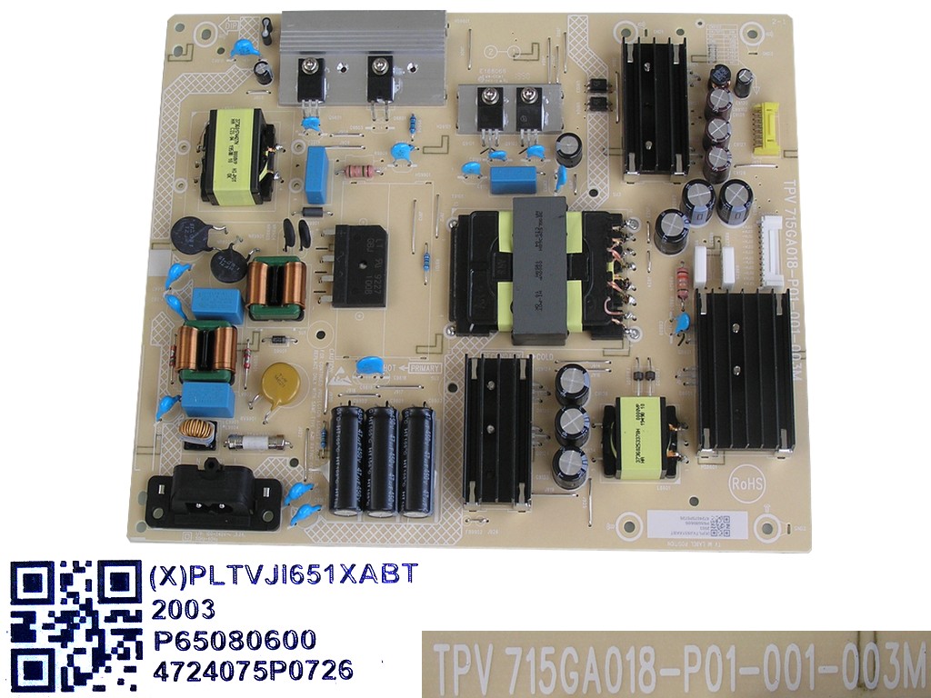 LCD modul zdroj Philips PLTVJI651XABT / SMPS power supply board 715GA018-P01-001-003M