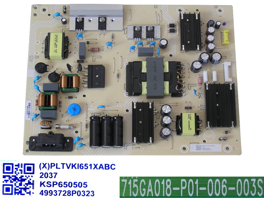 LCD modul zdroj Philips PLTVKI651XABC / SMPS power supply board 715GA018-P01-006-003S