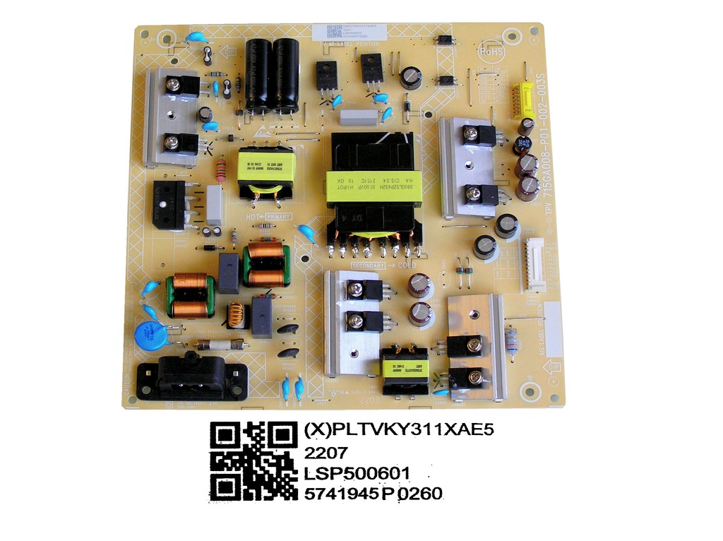LCD modul zdroj Philips PLTVKY311XAE5 / SMPS power supply board 715GA008-P01-002-003S