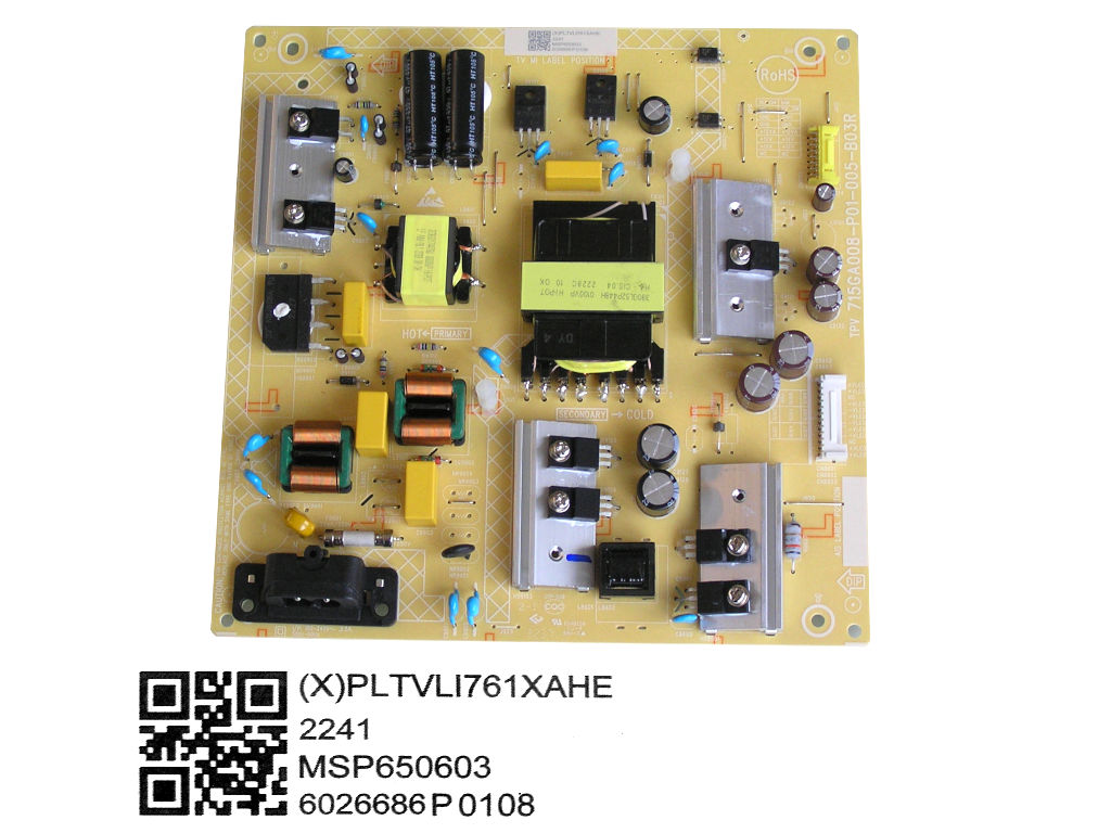 LCD modul zdroj Philips PLTVLI761XAHE / SMPS power supply board 715GA008 - P01 - 005 - B03R