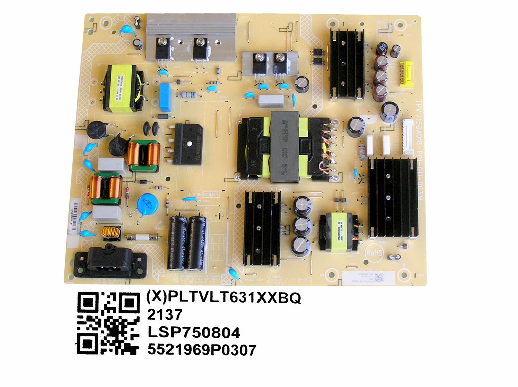 LCD modul zdroj Philips PLTVLT631XXBQ / SMPS power supply board 715GA018-P01-011-003M