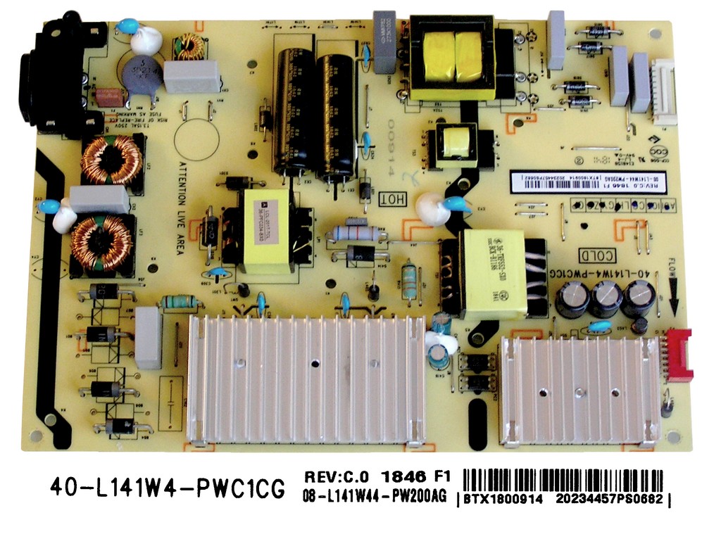 LCD modul zdroj TCL 08-L141W44-PW200AG / SMPS power supply board 40-L141W4-PWC1CG