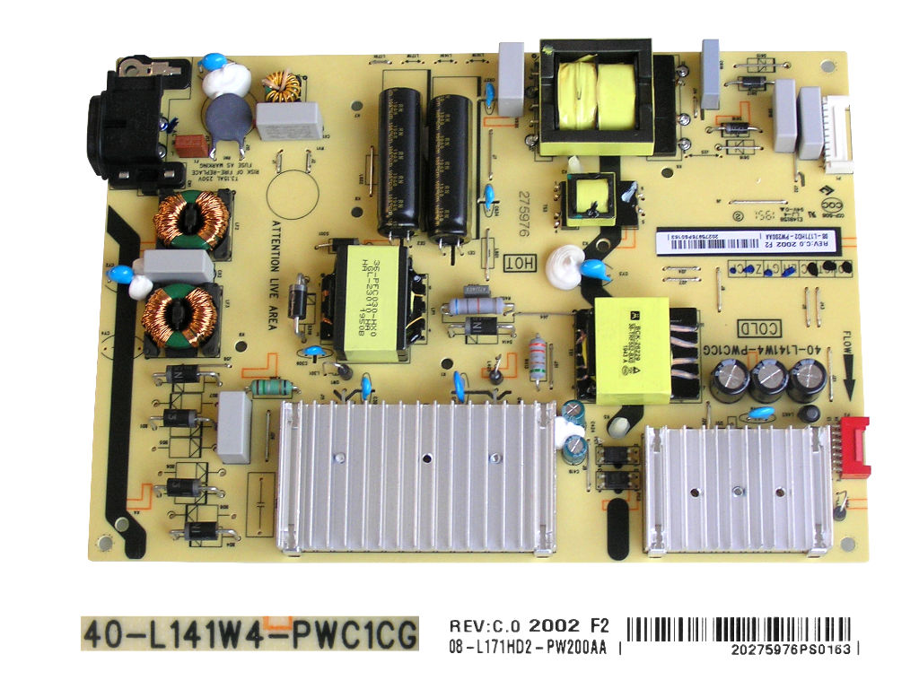 LCD modul zdroj TCL 08-L171HD2-PW200AA / SMPS power supply board 40-L141W4-PWC1CG