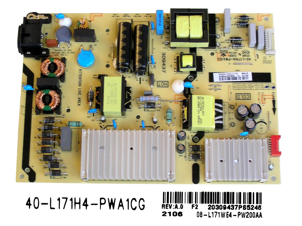 LCD modul zdroj TCL 08-L171WE4-PW200AA  / SMPS power supply board 40-L171H4-PWA1CG