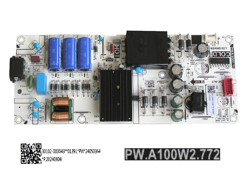 LCD modul zdroj TCL 30102-000043 / SMPS power supply board PW.A100W2.772 / 30102-000043