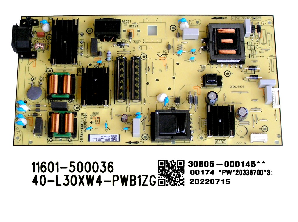 LCD modul zdroj TCL 30805-000145 / SMPS power supply board 40-L30XW4-PWB1ZG