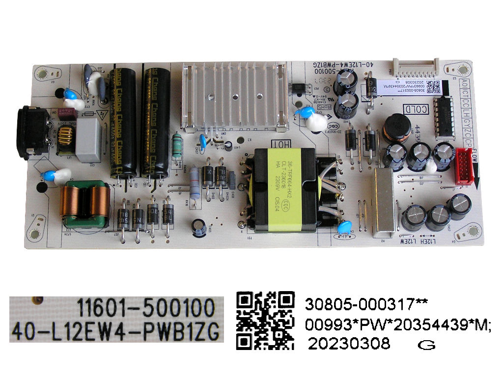 LCD modul zdroj TCL 30805-000317 / SMPS power supply board 40-L12EW4-PWB1ZG