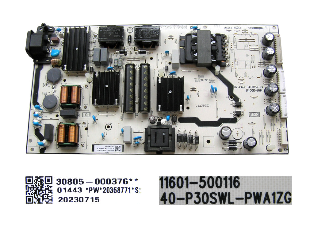 LCD modul zdroj TCL 30805-000376 / SMPS power supply board 40-P30SWL-PWA1ZG