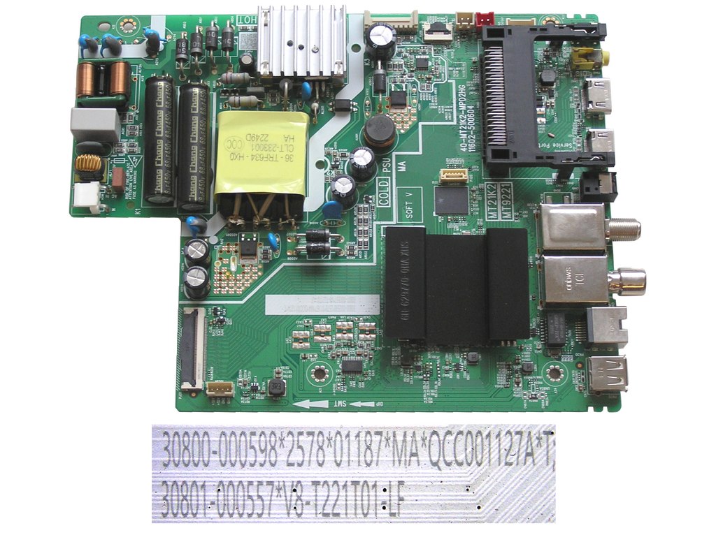 LCD modul zdroj TCL 40S5200 / SMPS power supply board 40-MT21K2-MPD2HG / 30800-000598