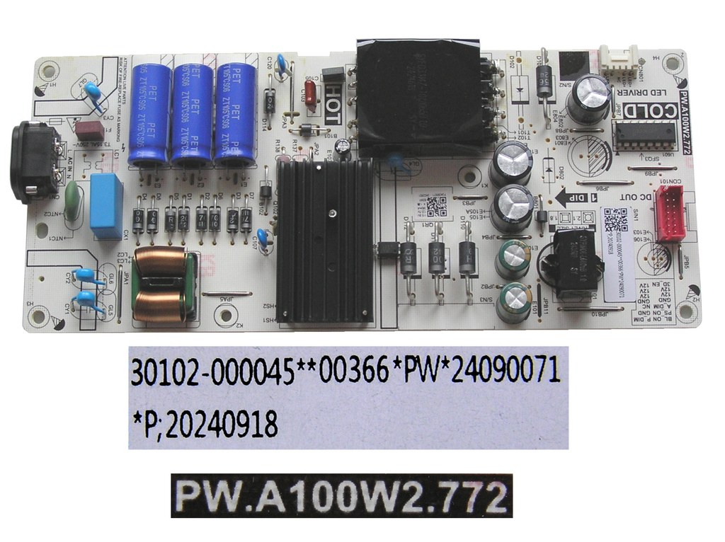 LCD modul zdroj TCL 50V6B / SMPS power supply board PW.A100W2.772 / 30102-000045