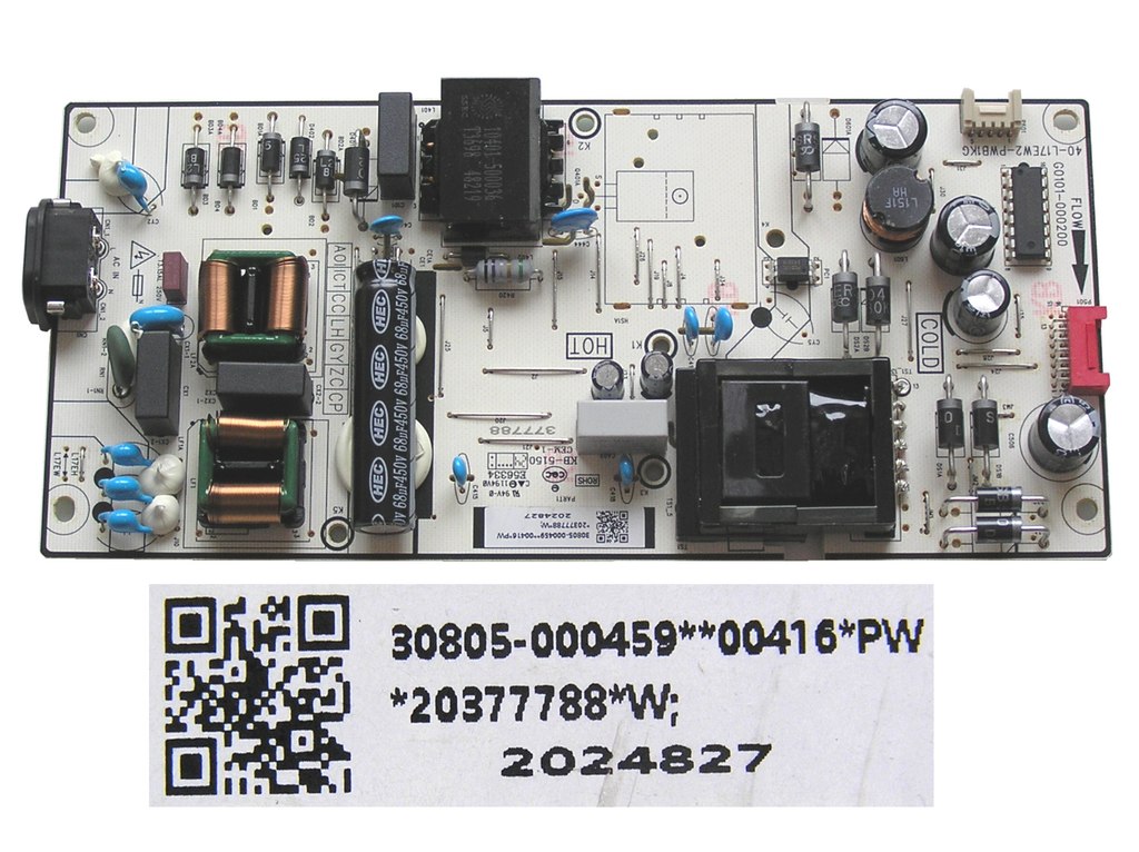 LCD modul zdroj TCL 65V6B / SMPS power supply board 40-L17EW2-PWB1KG / 30805-000459