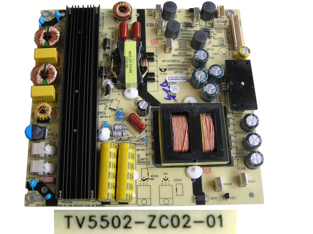 LCD modul zdroj TV5502-ZC02-01 / SMPS BOARD Changhong TV5502ZC0201 / KB-5150