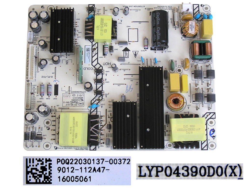 LCD modul zdroj Tesla Q55K925SUS / Power board ZD-95 / 465R1013 / P0Q22030137-00372 / LYP04360D0