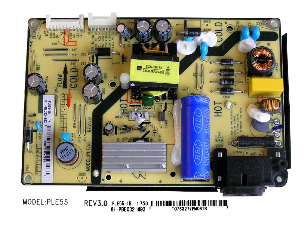 LCD modul zdroj Thomson 81-PBE032-M93 / SMPS power supply board PLE55 Rev3.0